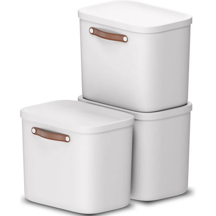 ROTHO Stapelbox 3er-Set Kiste mit Deckel Maloja 25l (Aufbewahrungsset, 3er-Set) – Bild 1