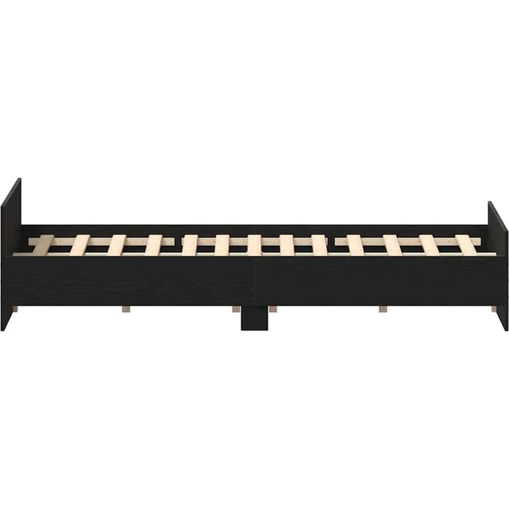 vidaXL Bettgestell ohne Matratze Schwarz Eichen-Optik 120x190 cm 3329323 – Bild 8