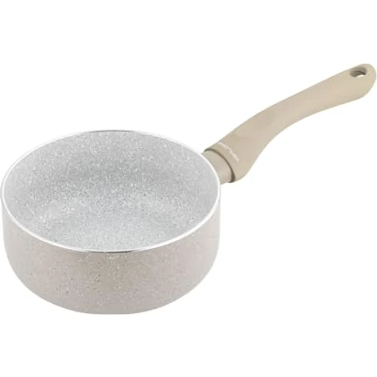 FLORINA Aluminium Kasserolle ISLA 16 CM 1,1L | Kleiner Kochtopf mit Antihaftbeschichtung | Schnelles und gleichmäßiges Erhitzen | Soft-Touch-Griff | Ästhetisches Design, Grau – Bild 2