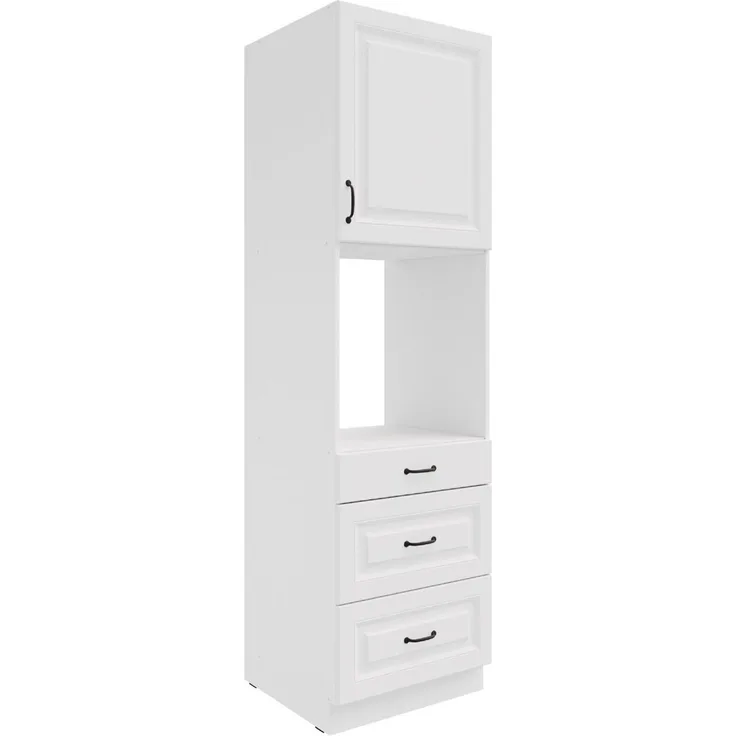 Küchen Backofen Hochschrank 60 Stilo Weiss Küchenzeile Küchenblock + Schubladen