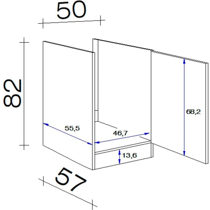 Flex-Well Spülenschrank Wito (B x H x T) 50 x 82 x 57 cm – Bild 2