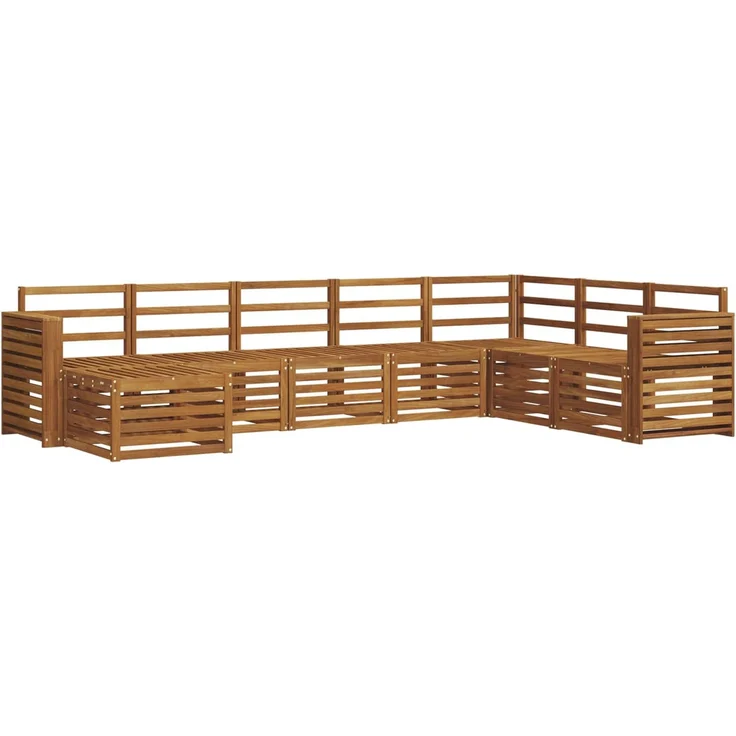 vidaXL Outdoor-Sofagarnitur 8 stk. 8-Sitzer Natur Massivholz Akazie 3375294 – Bild 2