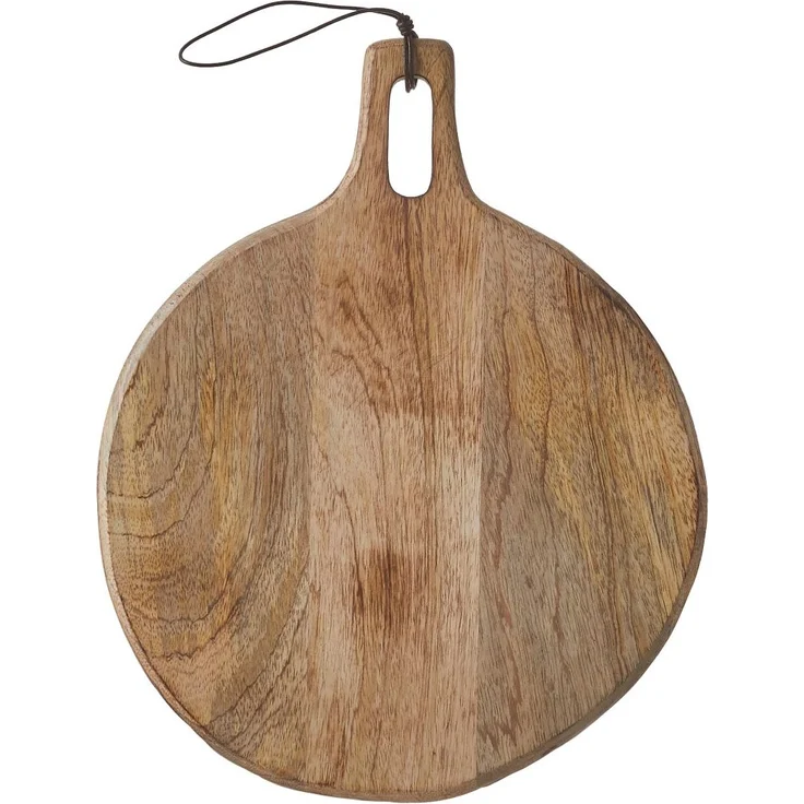 Mica Tranchierbrett Duko Mangoholz rund H 1 x B 35 x T 28 cm braun – Bild 1