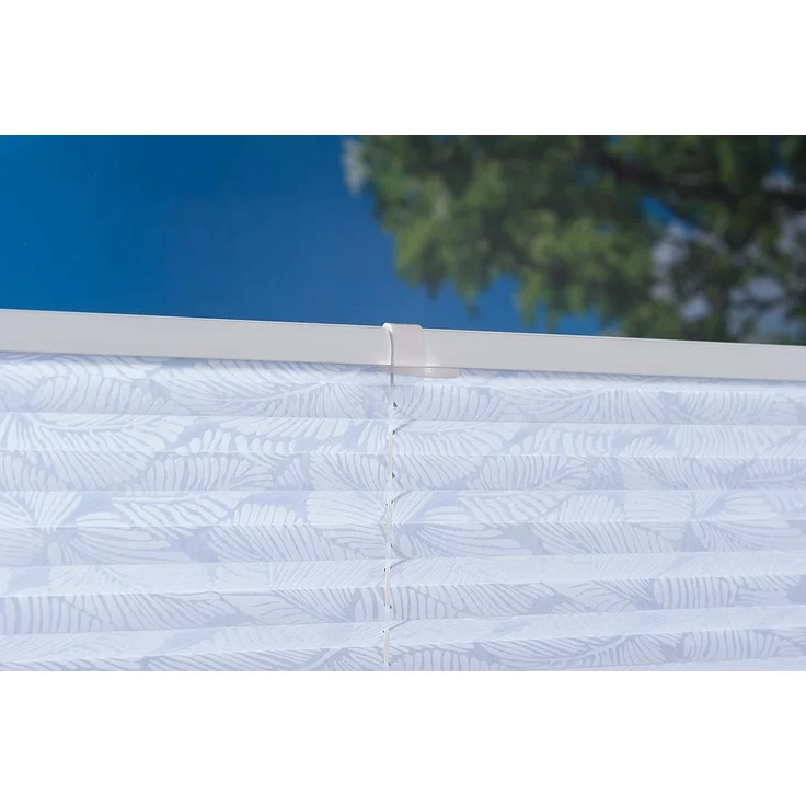 K-home Klemmfix-Plissee , Ausbrenner Stoff, weiß, 70x210 cm (B x L) – Bild 6