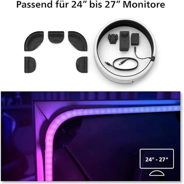 Philips Hue Play Gradient LED Lightstrip PC 24/27 Zoll – Bild 4