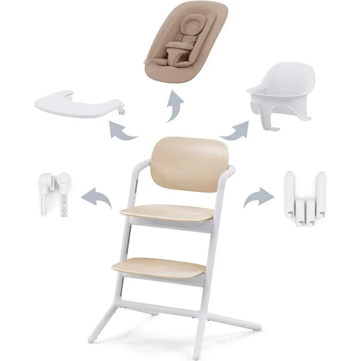 Cybex Lemo 4-in-1 Kinderstuhl Sand White Braun sand