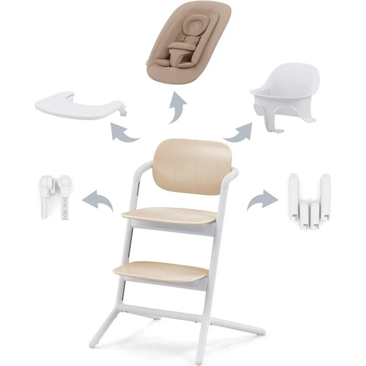 Cybex Lemo 4-in-1 Kinderstuhl Sand White Braun sand – Bild 2