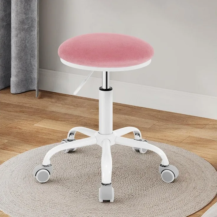 EUGAD Barhocker, Schminkstuhl höhenverstellbar drehbar, runder Hocker 360° drehbar