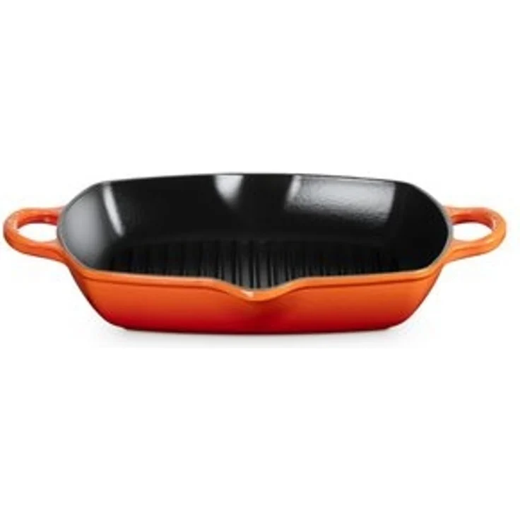 Le Creuset Grillpfanne quadratisch 2 Griffe Signature 30 cm Ofenrot - 29 bis 32 cm - Orange – Bild 6