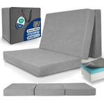 Beautissu Premium XXL Klappmatratze 120x200 cm Gästebett faltbar – extra dick 14cm Visco-Matratze optimaler Härtegrad H3 hoher Schlafkomfort – waschbar Gästematratze klappbar einfacher Transport – Grau