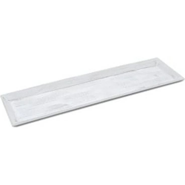 Spetebo Dekotablett Holz Tablett shabby weiß (50 cm x 14 cm, 1 St, Deko Kerzentablett rechteckig), mit erhöhtem Rand – Bild 5