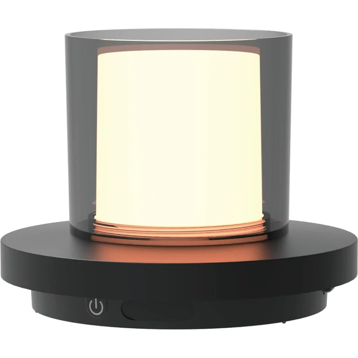 BOLD Solar Tischleuchte 2-in-1, Solarlampen Für Außen, Dimmbar & Warmweiß, USB & Solar, 11h Laufzeit, IP44 Wetterfest, Camping Zubehör, Gartendeko, Tischlampe Kabellos, LED Touch-Dimmer, schwarz