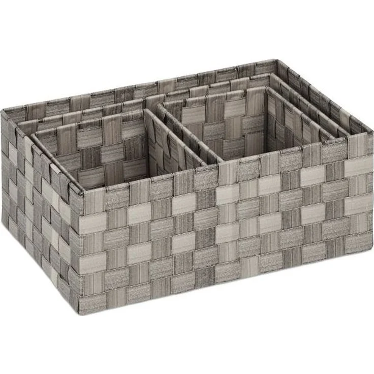 Aufbewahrungskorb Flechtoptik 4er Set – Bild 6