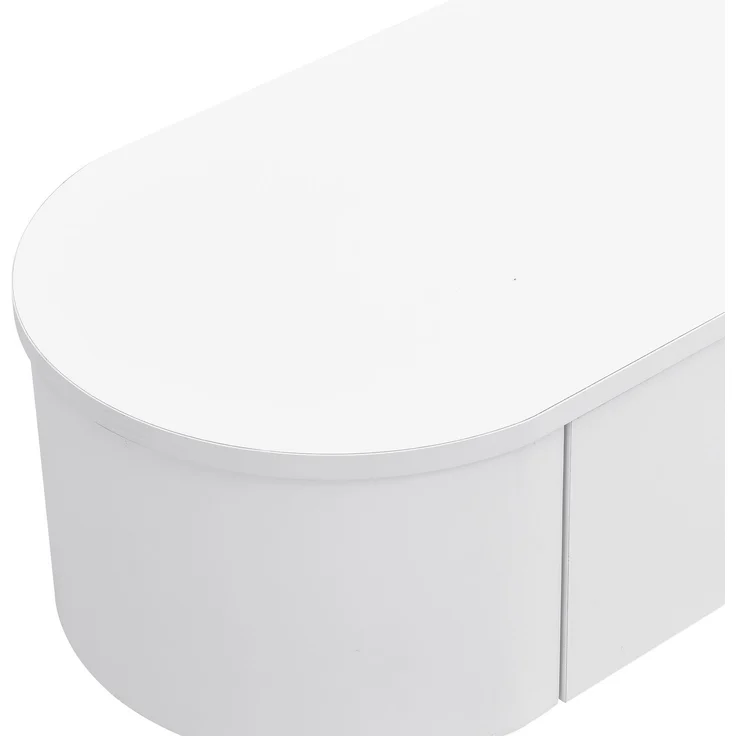 Couchtisch- & TV-Schrank-Set, MDF mit Schubladen, 108x50x40 cm & 174x35x41 cm, Weiß/Gold – Bild 10