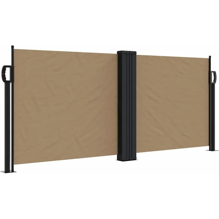 Seitenmarkise Ausziehbar, Balkon Sichtschutz Taupe 100x600 cm – Bild 2