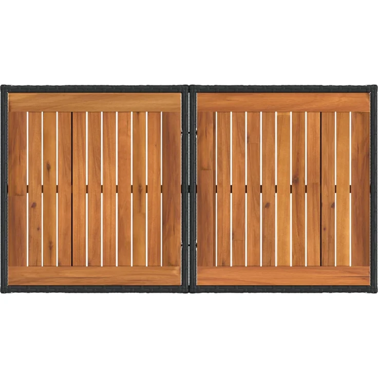 vidaXL Gartentisch Schwarz und Natur 100 x 55 x 37 cm 42035141 – Bild 5