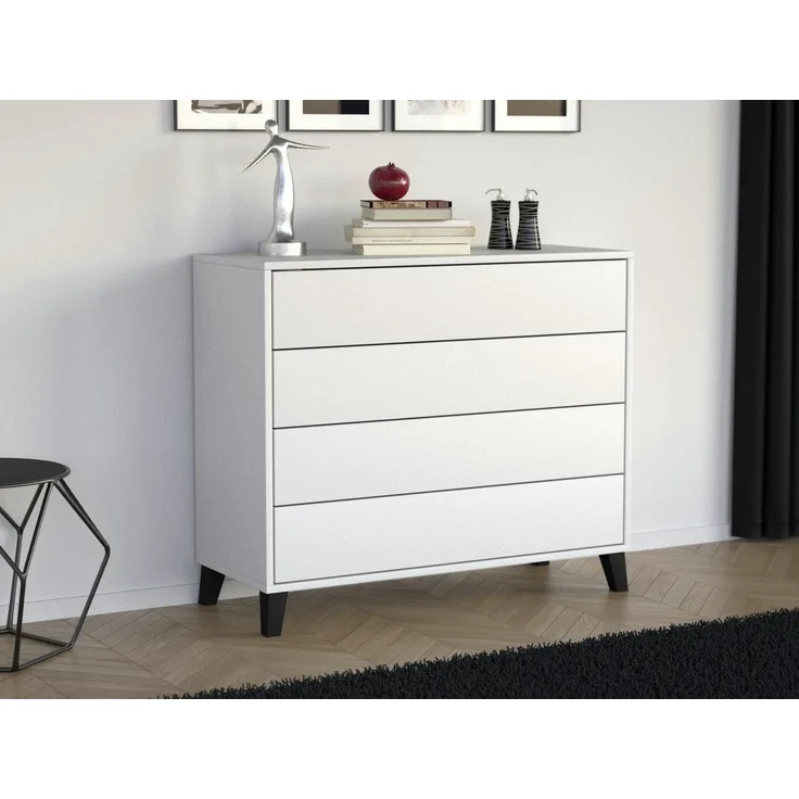 Beautysofa Kommode HOME 4S mit 4 Schubladen (Zwei Breiten: 100 cm oder 80 cm)