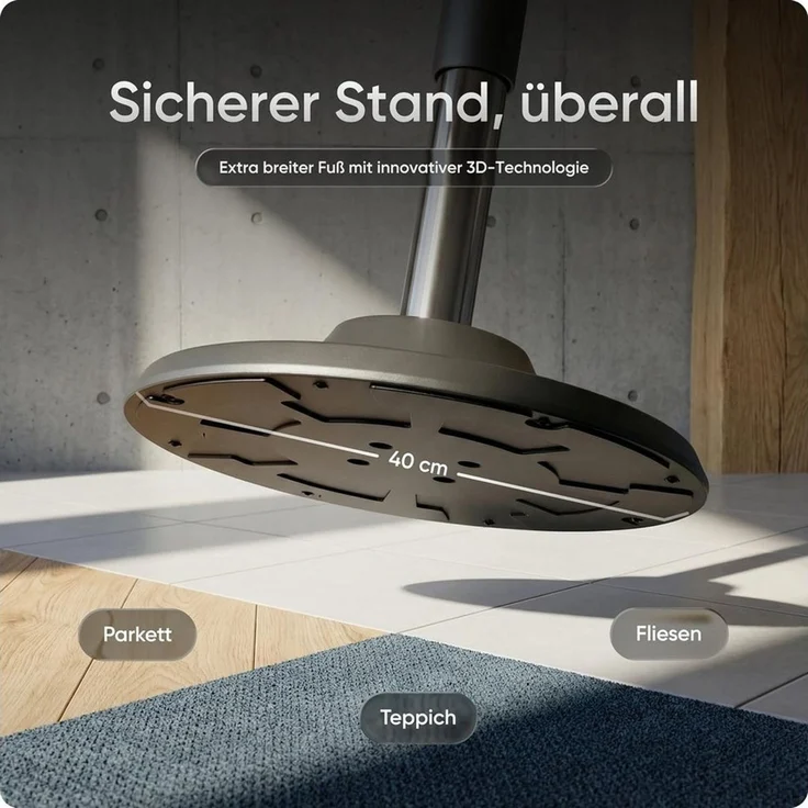 DESKSPACE Drehhocker Motion Ergonomischer Stehhocker - Höhenverstellbarer Bürohocker (Einzelartikel), Höhenverstellbarer Stehhocker mit ergonomischem Sitzkomfort – Bild 4