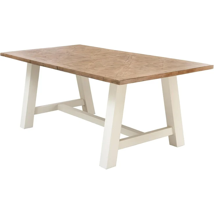 riess-ambiente Esstisch HAMPTONS 200cm hellbraun/creme - Pinienholz, 8 Sitzplätze, rechteckig (Einzelartikel, 1-St), Massivholz-Esstisch - ideal für Landhaus-Küchen, Wohn- und Esszimmer – Bild 1