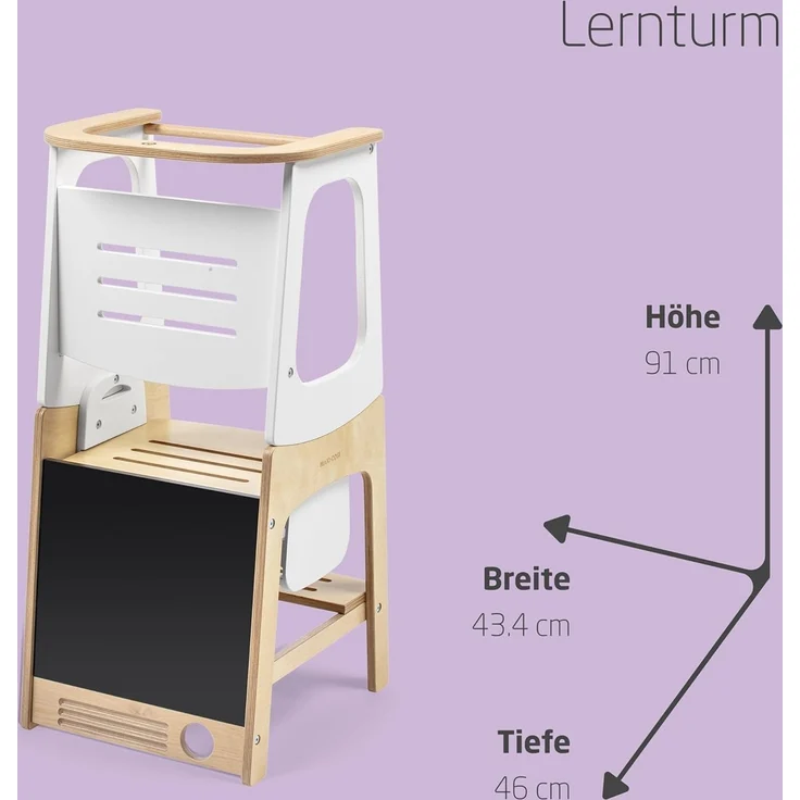 Maxi-Cosi 'Toucan' Lernturm mit integrierter Tafel, Holz natur, 91 x 46 x 43,4 cm – Bild 9
