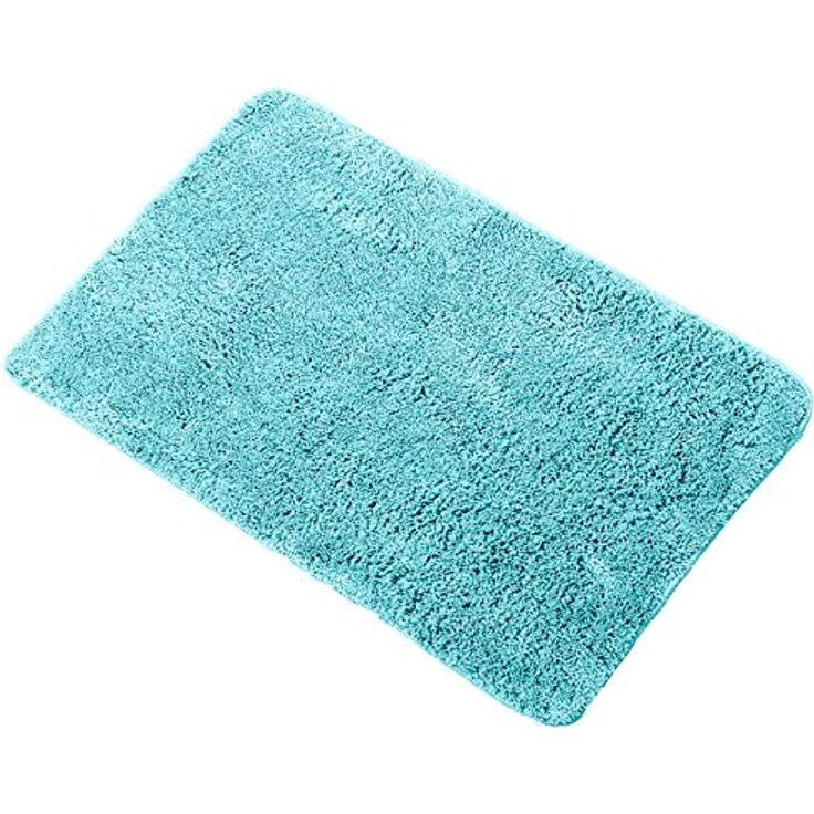 Brandsseller Badematte 70x120 cm Badteppich Badvorleger Badezimmerteppich Duschvorleger Türkis – Bild 3