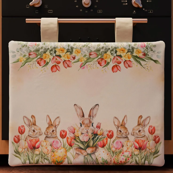 PETTI Artigiani Italiani - Oster Ofen-Abdeckung, Moderne Oster-Abdeckung mit Digitaldruck, 100% Made in Italy