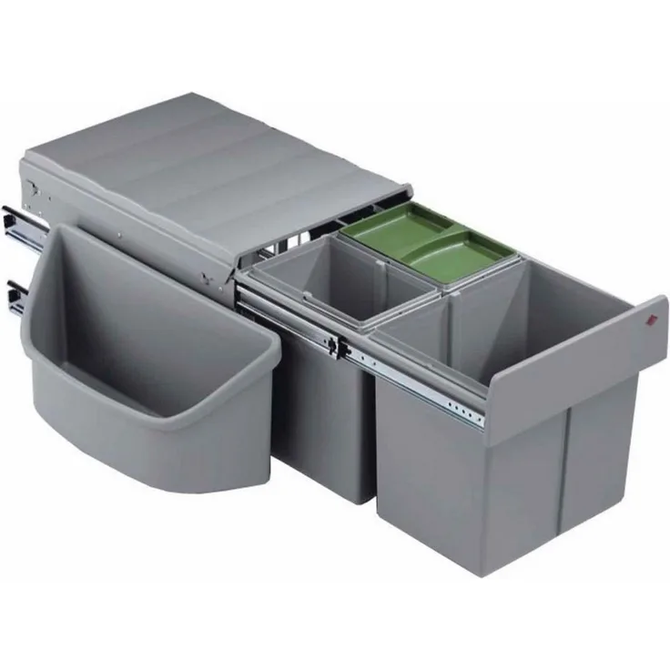 Abfallsorter CORNER BOY 3 für Diagonaleckschränke / Wesco 782653-11 / Abfallsammler / Mülleimer / Eckschrank