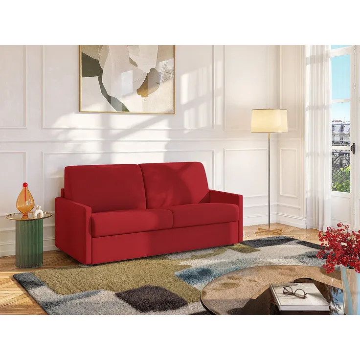 Vente-unique - CALIFE Sofa Stoff Rot - B 223 cm94 cm x H 85 cm x L 150 cm
