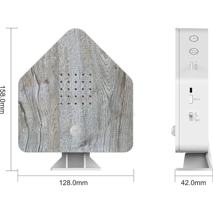 Northpoint LED Dekolicht Naturgeräuschebox Vogelzwitscher Bewegungsmelder Licht Aufladbar – Bild 2