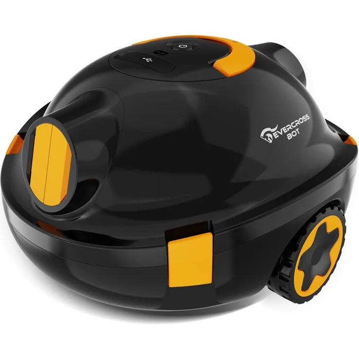 EVERCROSS BOT Y10 Poolroboter, 100Min Akkulaufzeit, Bis zu 120m², Doppelmotorantrieb, Selbsteinparkfunktion, 180μm Filter, IPX8 (Schwarz)