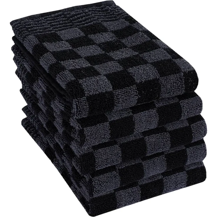 vidaXL 20-tlg. Handtuch-Set Schwarz und Grau Baumwolle 136286 – Bild 2