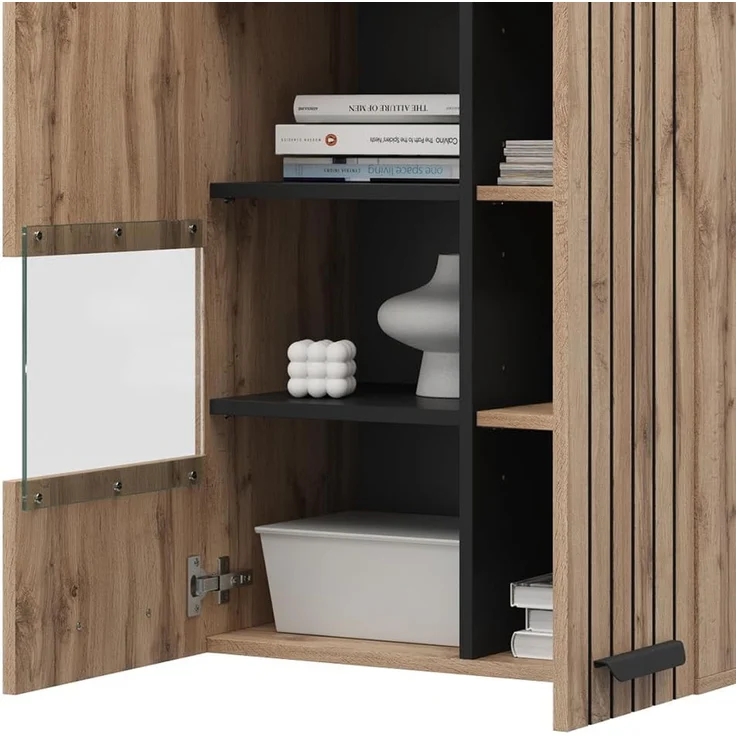 Hängeschrank Amber Braun 60.2 cm mit 2 Türen Vicco – Bild 6