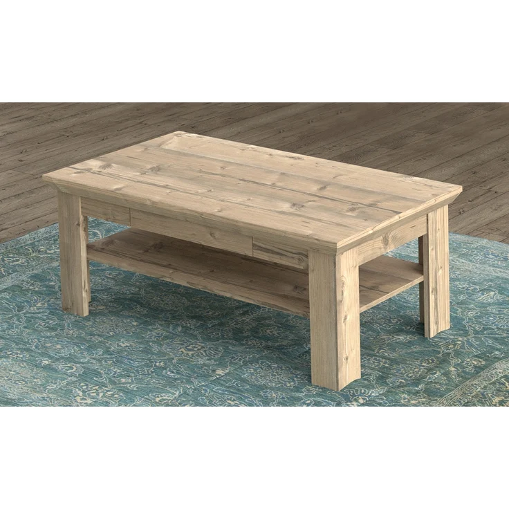 Couchtisch >NEPAL< in Bramberg Fichte Dekor - 120x45x60cm (BxHxT) – Bild 2