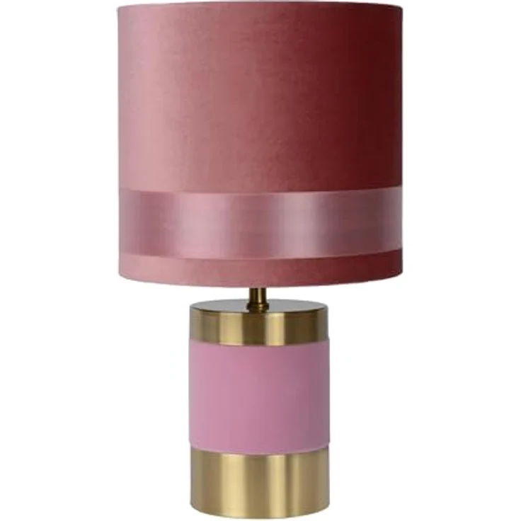 Lucide Frizzle 10500/81/66, Nachttischlampe im Vintage-Stil mit Stoffschirm und Satinband – Bild 2