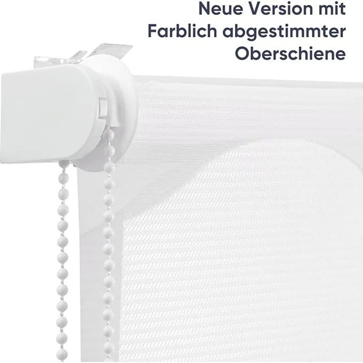Sekey Doppelrollo Welle Klemmfix ohne Bohren Polyester Weiß 90x130cm – Bild 3