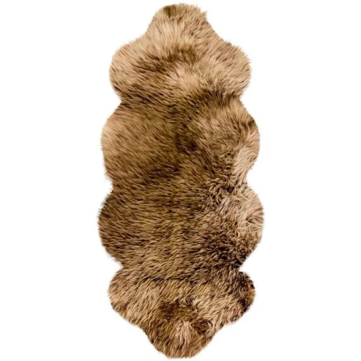 Heitmann Felle Australisches Premium 1 1/2-fach Lammfell Braun mit hellen Spitzen Größe ca. 140 x 68 cm 151BS