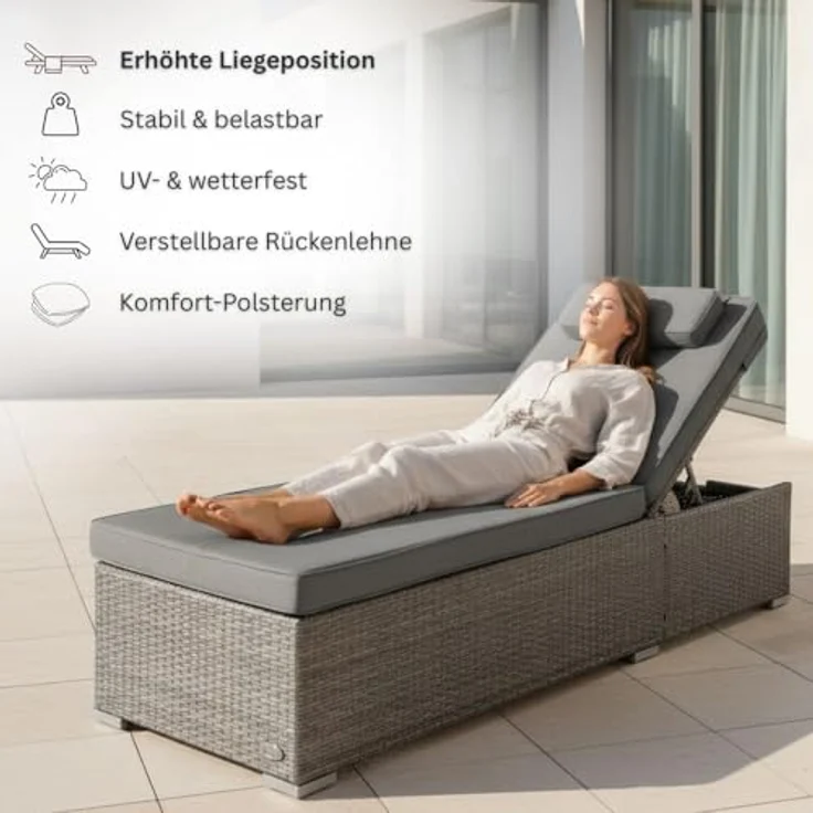 RS Trade Gartenliege Sonnenliege Verona High – Bild 5