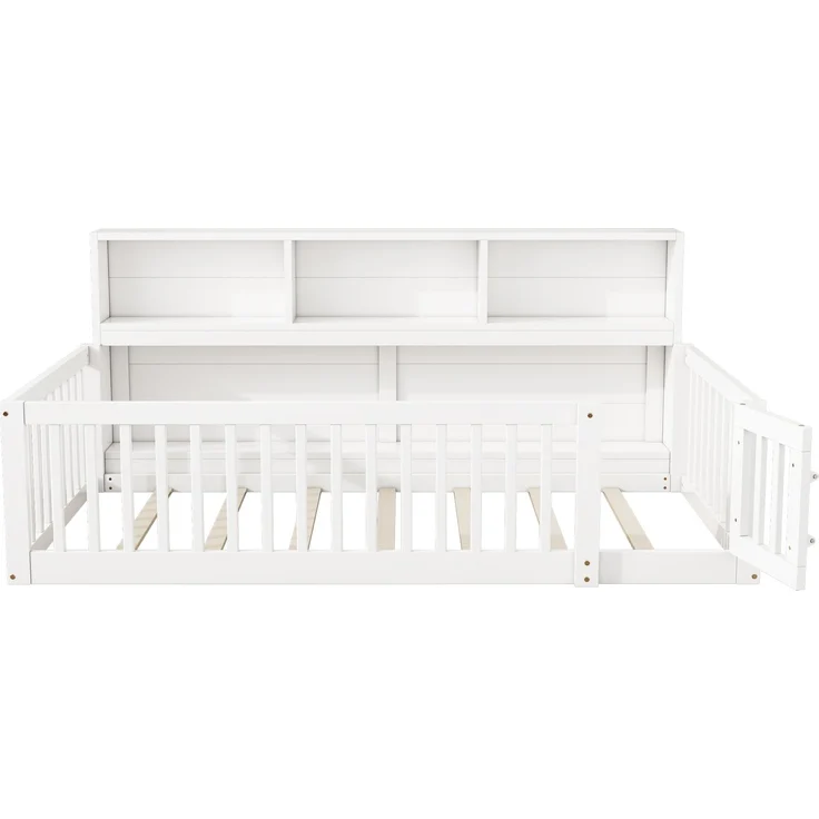 Daybett 90x200 cm Kinderbett Tagesbett Schlafsofa mit Ablagefach und Sicherheitsgeländer – Bild 8