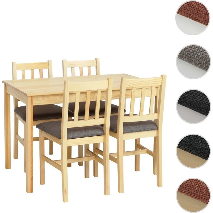 MCW Sitzgruppe MCW-F77-SMP, (5-tlg), Stabiler Tisch mit pflegeleichter Oberfläche