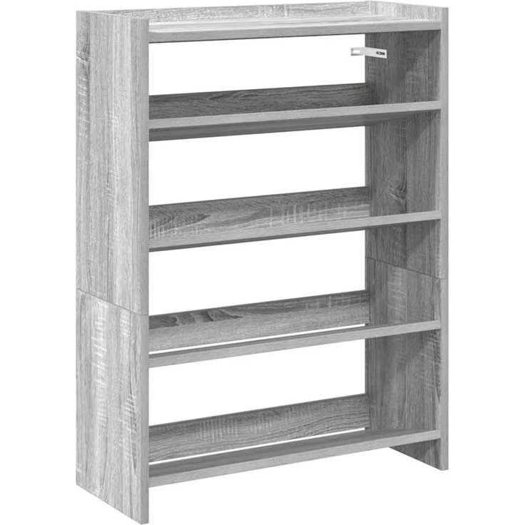 vidaXL Schuhregal Grau Sonoma 60x25x81 cm Holzwerkstoff 859883 – Bild 1