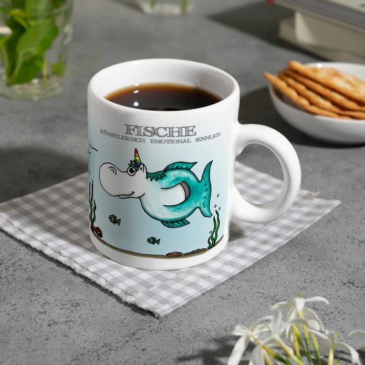 speecheese Tasse Honeycorns Kaffeebecher mit Sternzeichen Fische Motiv Tasse Becher – Bild 8