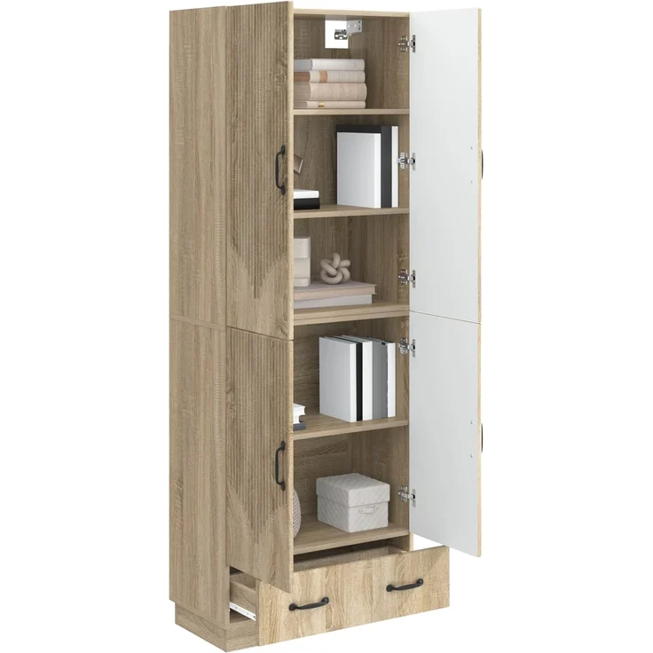 vidaXL Schrankset 2 pcs Sonoma-Eiche Holzwerkstoff 3416774 – Bild 2