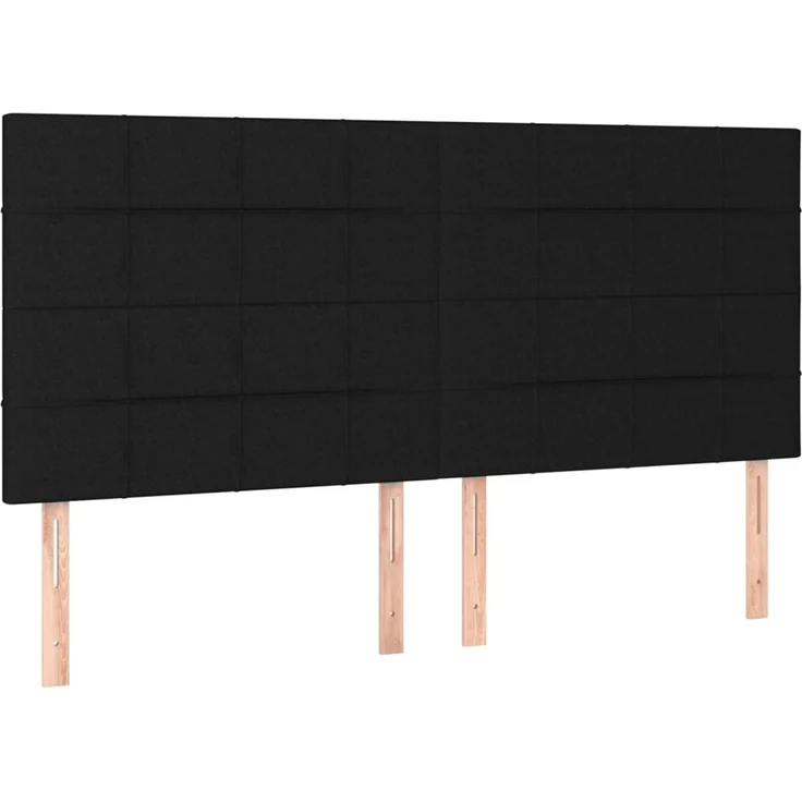 vidaXL Kopfteile 4 Stk. Schwarz 80x5x78/88 cm Stoff 3116340 – Bild 2