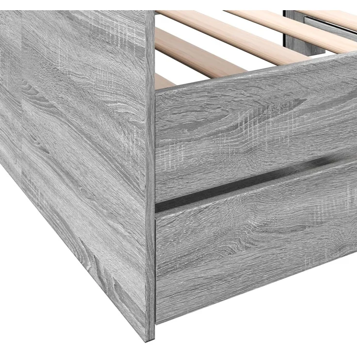 vidaXL Tagesbett mit Schubladen ohne Matratze Grau Sonoma 90x200 cm 3280851 – Bild 7