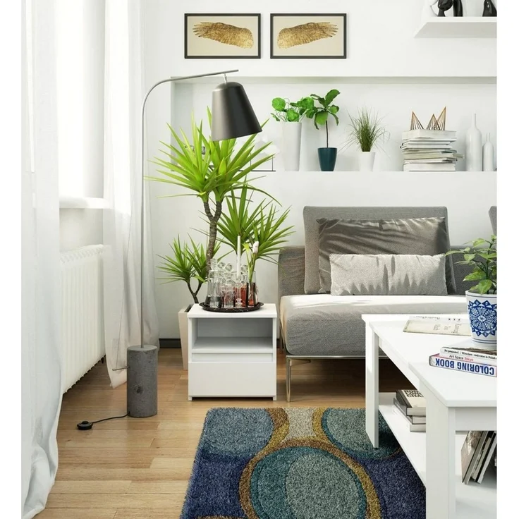 Home Collective Kommode 40 cm breit Holz Highboard Sideboard für Flur Schlafzimmer Wohnzimmer (Mehrzweckschrank Schrank schmal Kommode Schlafzimmer mit Schubladen), mit 1 Schublade 40 cm hoch viel Stauraum, weiß – Bild 2