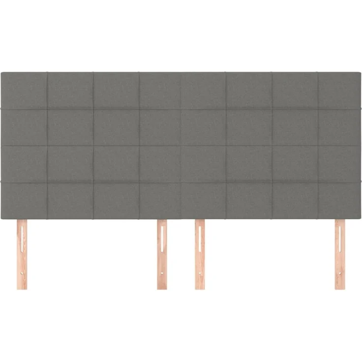 vidaXL Kopfteile 4 Stk. Dunkelgrau 100 x 5 x 78/88 cm Stoff 3116355 – Bild 3