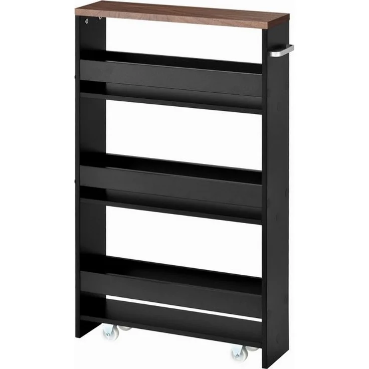 COSTWAY Küchenwagen, schmal, 4 Ebenen, auf Rollen, mit Griff, 48x12,5x81cm – Bild 4