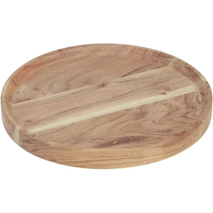 Viana Dekokorb Rundes Holztablett Akazienholz Ø25cm - Schneidebrett