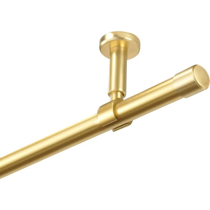 iso-design Gardinenstange Set zur Montage an der Decke mit 20 mm Durchmesser 1-läufig, Ø 20 mm, 1-läufig, Deckenmontage, geschraubt, Aluminium, Variabler Deckenabstand