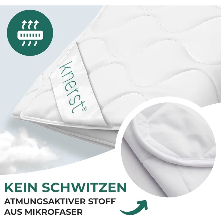 KNERST Microfaserbettdecke Mikrofaserbettdecke Sommerdecke Ganzjahresdecke 135x200, 155x220, uvm, Füllung: Klimafaser-Polyesterfüllung, Allergikerfreundlich, atmungsaktiv, temperaturausgleichend